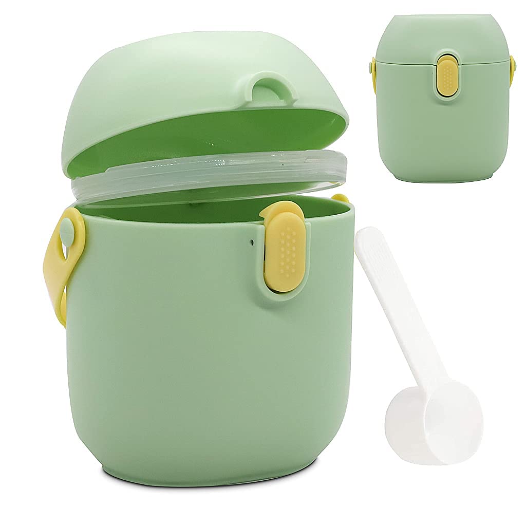 SNOWIE SOFT® Baby Formula Dispenser, Portable Milk Powder Dispenser Container with Carry Handle and Scoop for Travel Outdoor Activities with Baby Infant Green SNOWIE SOFT® Baby Formula Dispenser, Portable Milk Powder Dispenser Container with Carry Handle and Scoop for Travel Outdoor Activities with Baby Infant Green